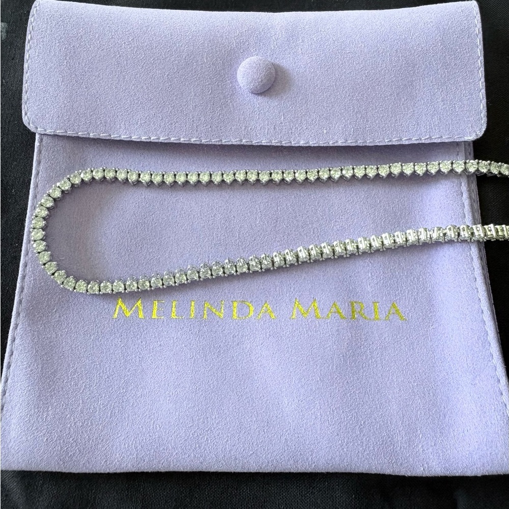 Melinda Maria Like New Not Your Basic Tennis Necklace 2mm
